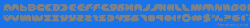 puffangelexpand Font – Gray Fonts on Blue Background