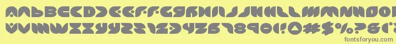 puffangelexpand Font – Gray Fonts on Yellow Background