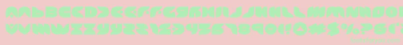puffangelexpand Font – Green Fonts on Pink Background