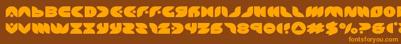puffangelexpand Font – Orange Fonts on Brown Background