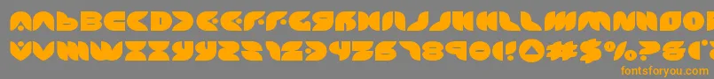 puffangelexpand Font – Orange Fonts on Gray Background