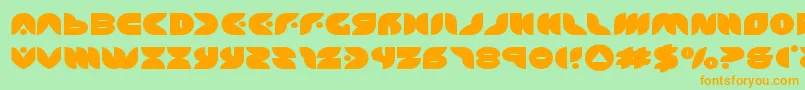 puffangelexpand Font – Orange Fonts on Green Background