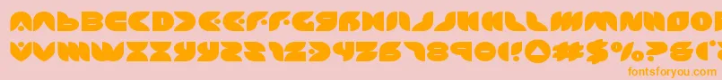 puffangelexpand-fontti – oranssit fontit vaaleanpunaisella taustalla