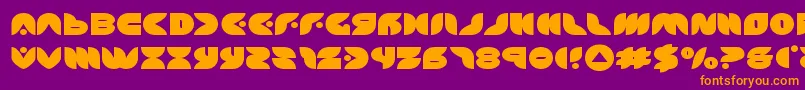 フォントpuffangelexpand – 紫色の背景にオレンジのフォント