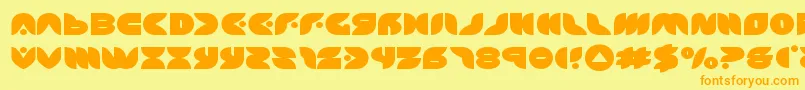 Police puffangelexpand – polices orange sur fond jaune