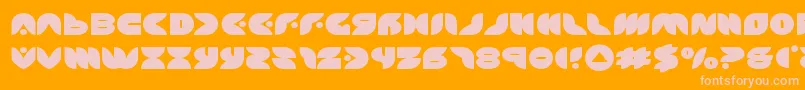 puffangelexpand Font – Pink Fonts on Orange Background