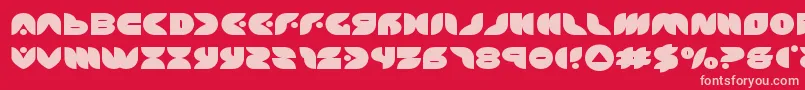 フォントpuffangelexpand – 赤い背景にピンクのフォント