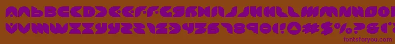 puffangelexpand Font – Purple Fonts on Brown Background