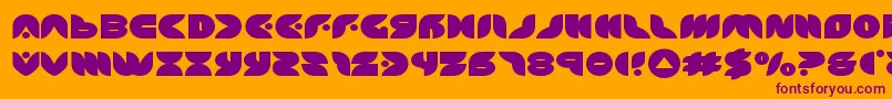 puffangelexpand Font – Purple Fonts on Orange Background