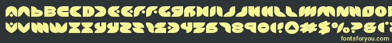 puffangelexpand-Schriftart – Gelbe Schriften auf schwarzem Hintergrund