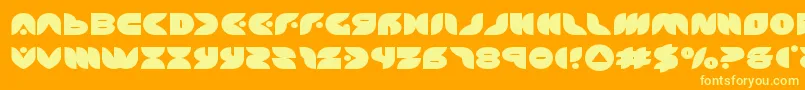 puffangelexpand Font – Yellow Fonts on Orange Background