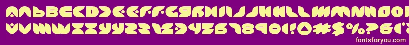 フォントpuffangelexpand – 紫の背景に黄色のフォント