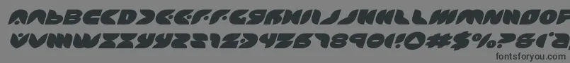 puffangelexpandital Font – Black Fonts on Gray Background