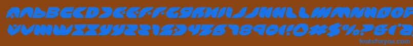 puffangelexpandital Font – Blue Fonts on Brown Background
