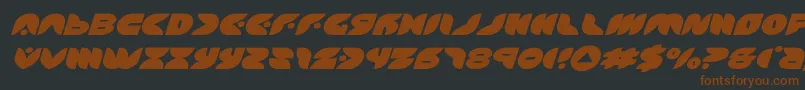 puffangelexpandital-Schriftart – Braune Schriften auf schwarzem Hintergrund