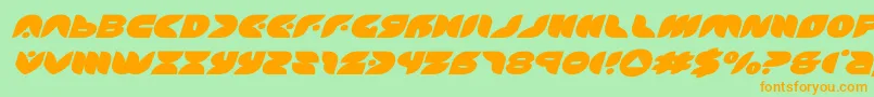 puffangelexpandital Font – Orange Fonts on Green Background