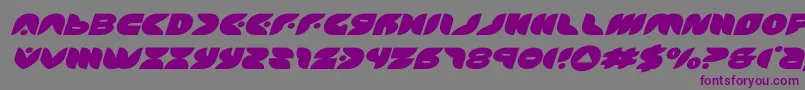 puffangelexpandital Font – Purple Fonts on Gray Background