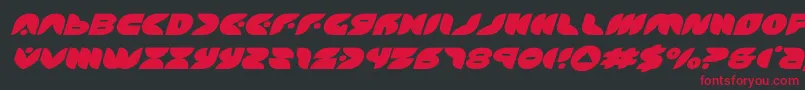 puffangelexpandital Font – Red Fonts on Black Background