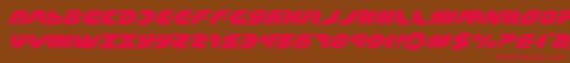 puffangelexpandital-Schriftart – Rote Schriften auf braunem Hintergrund