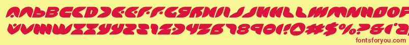 Шрифт puffangelexpandital – красные шрифты на жёлтом фоне