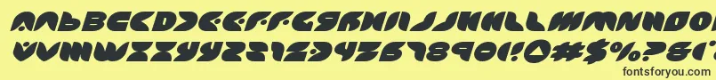 puffangelexpandital Font – Black Fonts on Yellow Background