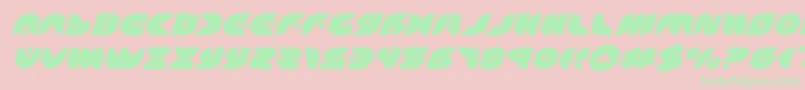 puffangelexpandital-Schriftart – Grüne Schriften auf rosa Hintergrund