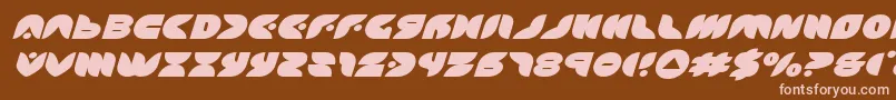 puffangelexpandital Font – Pink Fonts on Brown Background