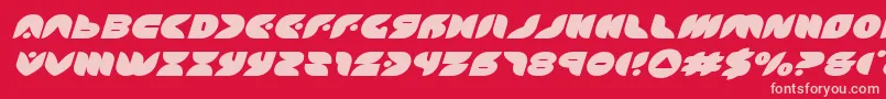 puffangelexpandital Font – Pink Fonts on Red Background