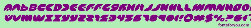 puffangelexpandital Font – Purple Fonts on Green Background