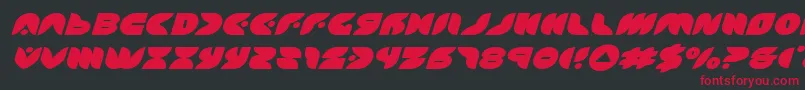 puffangelexpandital Font – Red Fonts on Black Background