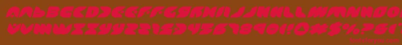 puffangelexpandital Font – Red Fonts on Brown Background