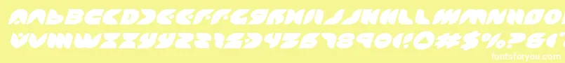 puffangelexpandital Font – White Fonts on Yellow Background