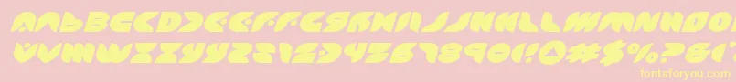puffangelexpandital Font – Yellow Fonts on Pink Background