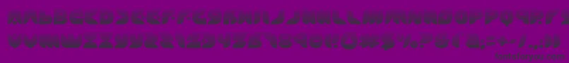 puffangelgrad-Schriftart – Schwarze Schriften auf violettem Hintergrund