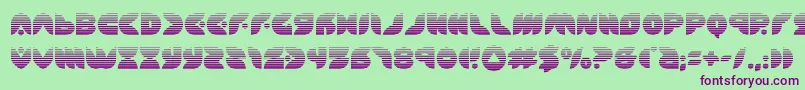 puffangelgrad Font – Purple Fonts on Green Background