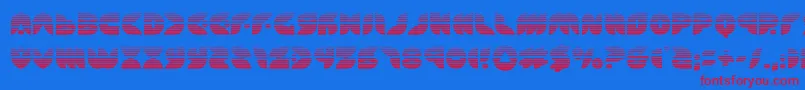 Шрифт puffangelgrad – красные шрифты на синем фоне