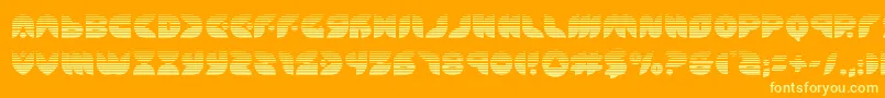 puffangelgrad Font – Yellow Fonts on Orange Background