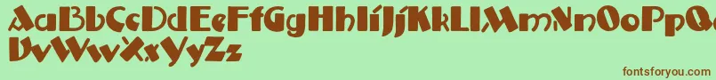 Anatolefrance Font – Brown Fonts on Green Background