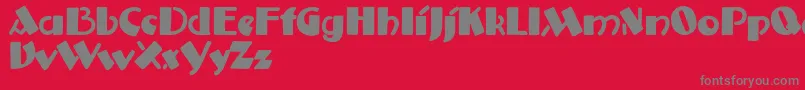 フォントAnatolefrance – 赤い背景に灰色の文字