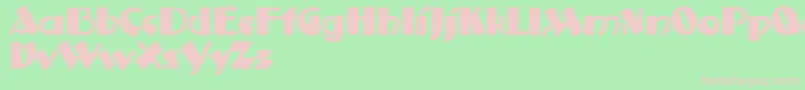 Anatolefrance Font – Pink Fonts on Green Background