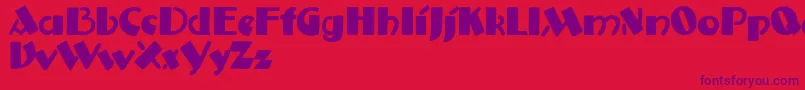 Anatolefrance Font – Purple Fonts on Red Background