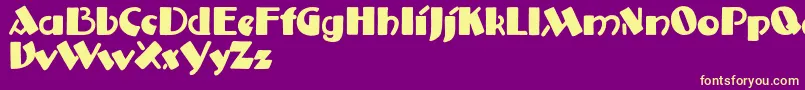 Anatolefrance Font – Yellow Fonts on Purple Background