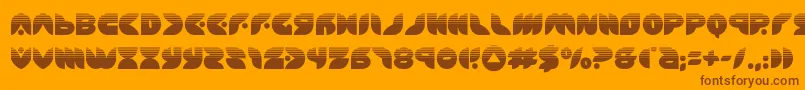 puffangelhalf Font – Brown Fonts on Orange Background