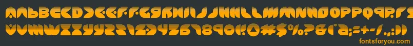 puffangelhalf Font – Orange Fonts on Black Background