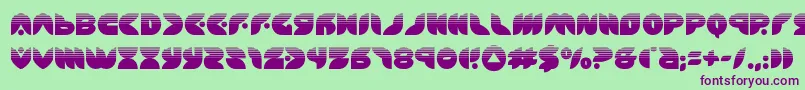 puffangelhalf Font – Purple Fonts on Green Background