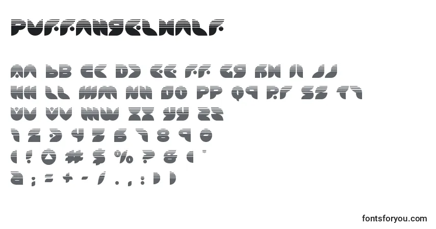 A fonte Puffangelhalf (137462) – alfabeto, números, caracteres especiais