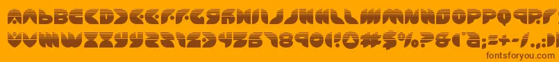 puffangelhalf-fontti – ruskeat fontit oranssilla taustalla