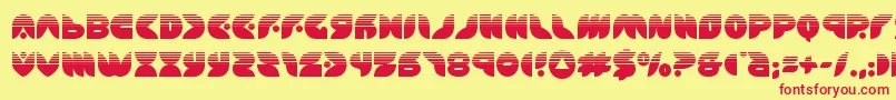 puffangelhalf Font – Red Fonts on Yellow Background