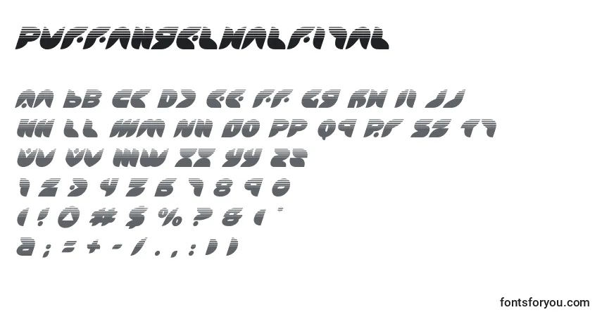 A fonte Puffangelhalfital (137463) – alfabeto, números, caracteres especiais