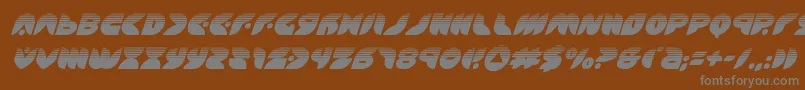 puffangelhalfital Font – Gray Fonts on Brown Background
